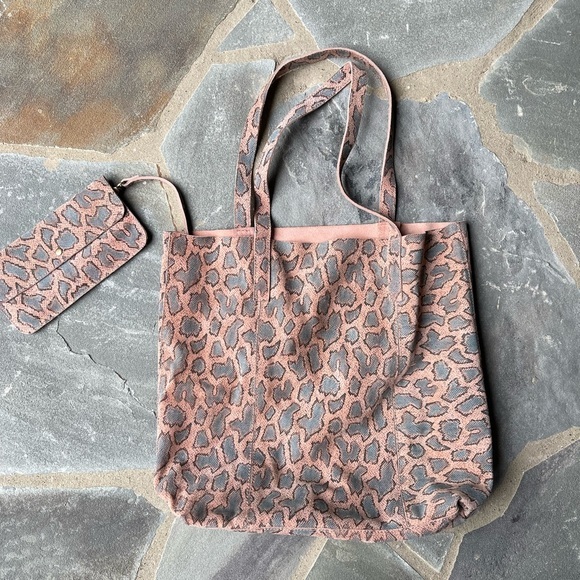Anthropologie- Snake Leather Tote - Picture 2 of 12